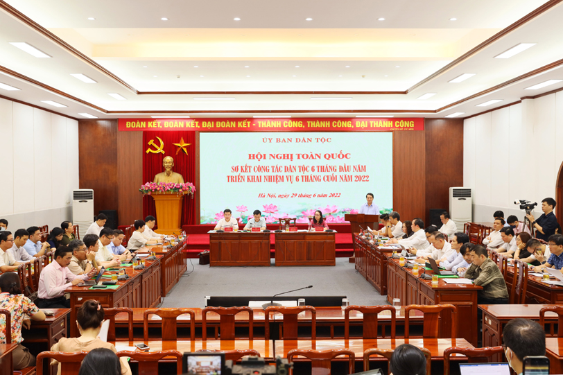 Hội nghị trực tuyến toàn quốc sơ kết công tác dân tộc 6 tháng đầu năm 2022