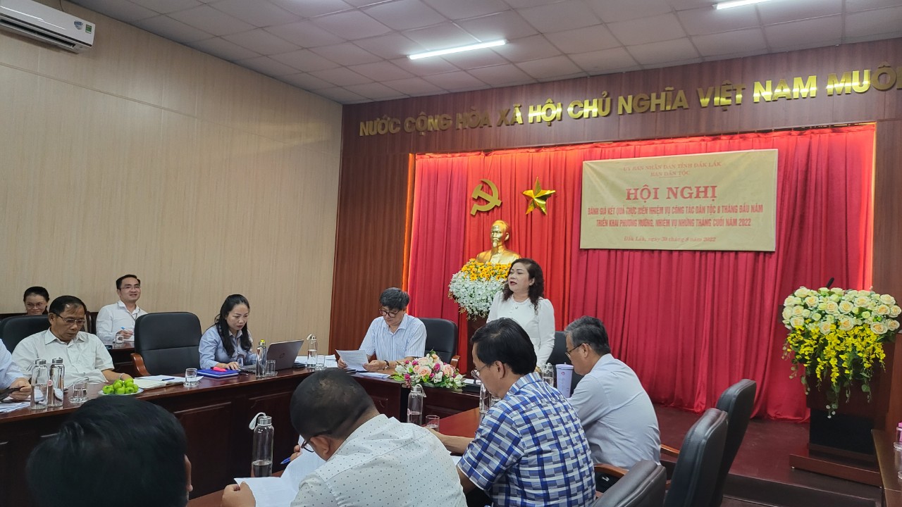 Hội nghị đánh giá kết quả thực hiện nhiệm vụ công tác dân tộc 8 tháng đầu năm, triển khai nhiệm vụ những tháng cuối năm 2022