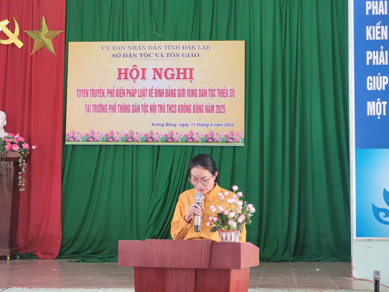 Tuyên truyền pháp luật về bình đẳng giới vùng dân tộc thiểu số trên địa bàn tỉnh Đắk Lắk năm 2025