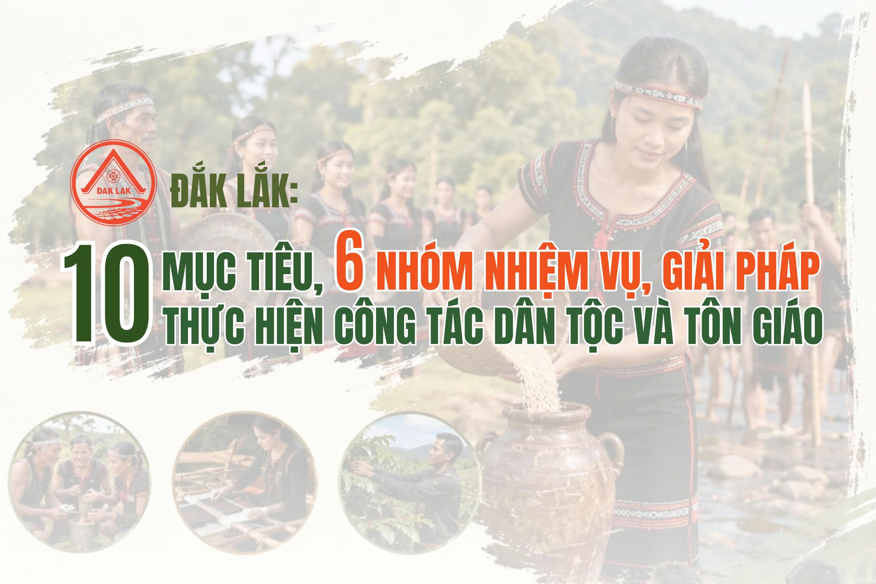 (Infographic) 10 mục tiêu, 6 nhóm nhiệm vụ, giải pháp thực hiện công tác dân tộc và tôn giáo